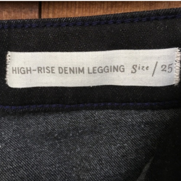 Pilcro High-Rise Ankle Denim Leggings Black 25 - Picture 4 of 7